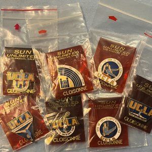 1984 UCLA Olympic Pin ~ Set of 7 ~ LA ~ Los Angeles ~ Gymnastics ~ Tennis